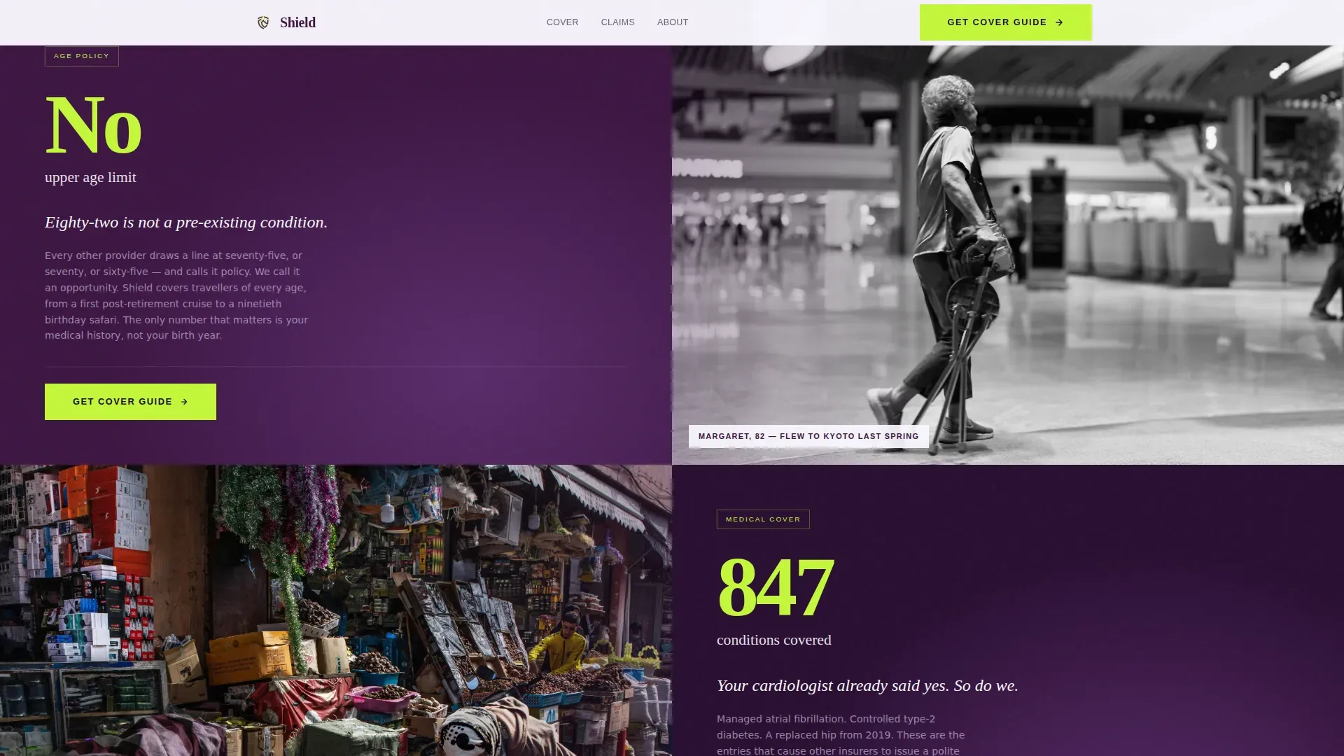 Travel Insurance Senior Landing Page Template