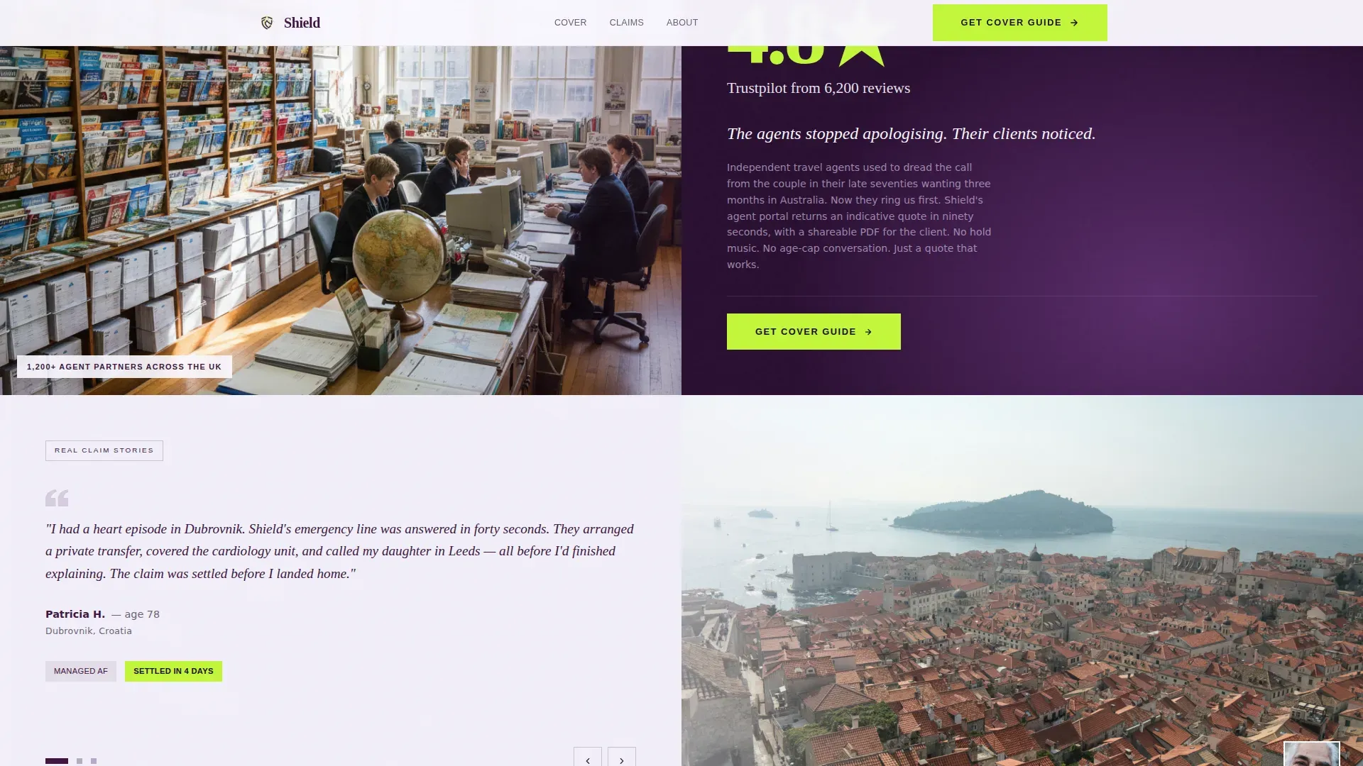 Travel Insurance Senior Landing Page Template