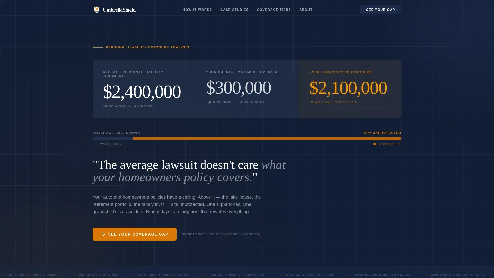 Senior Liability Coverage Landing Page Template
