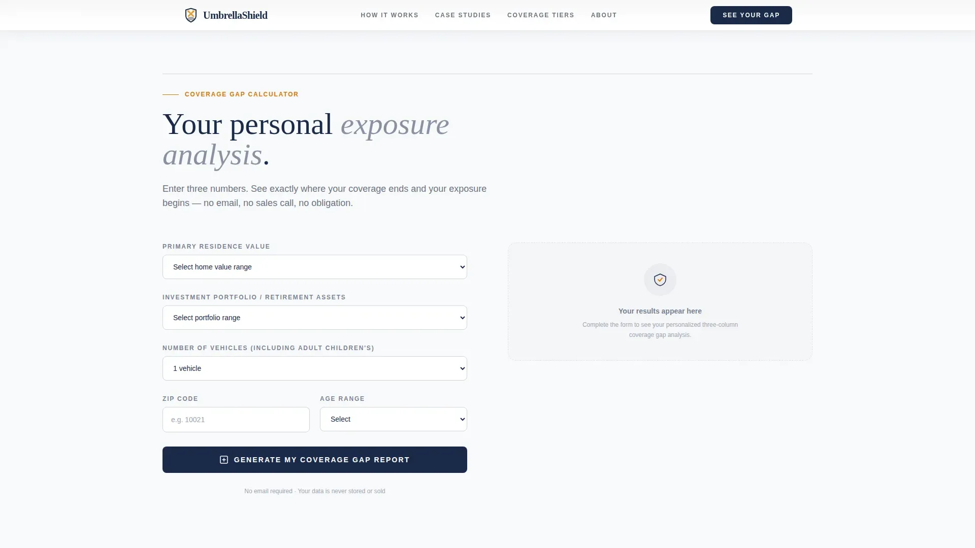 Senior Liability Coverage Landing Page Template