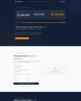 Senior Liability Coverage Landing Page Template