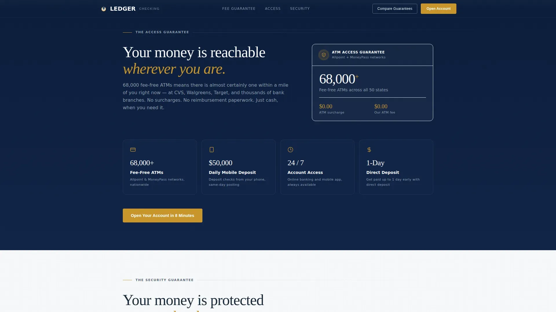 Senior Checking Account Landing Page Template