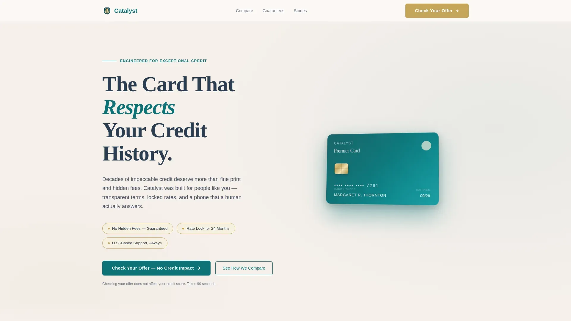 Senior Credit Card Landing Page Template