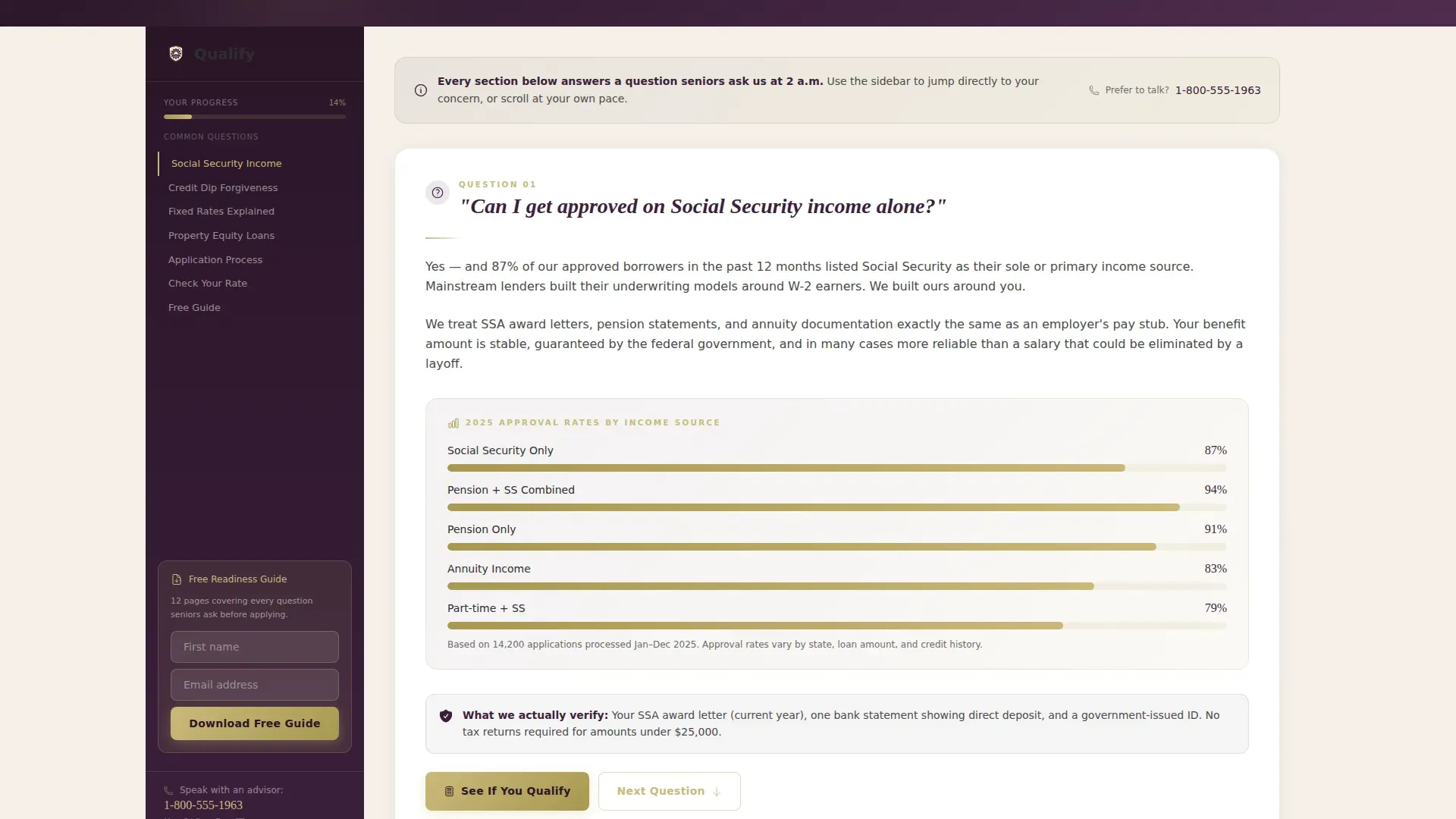 Personal Loan Senior Landing Page Template