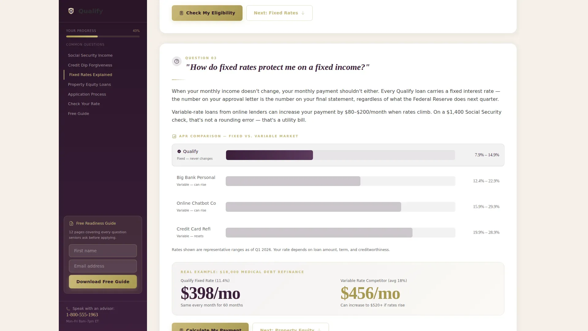 Personal Loan Senior Landing Page Template