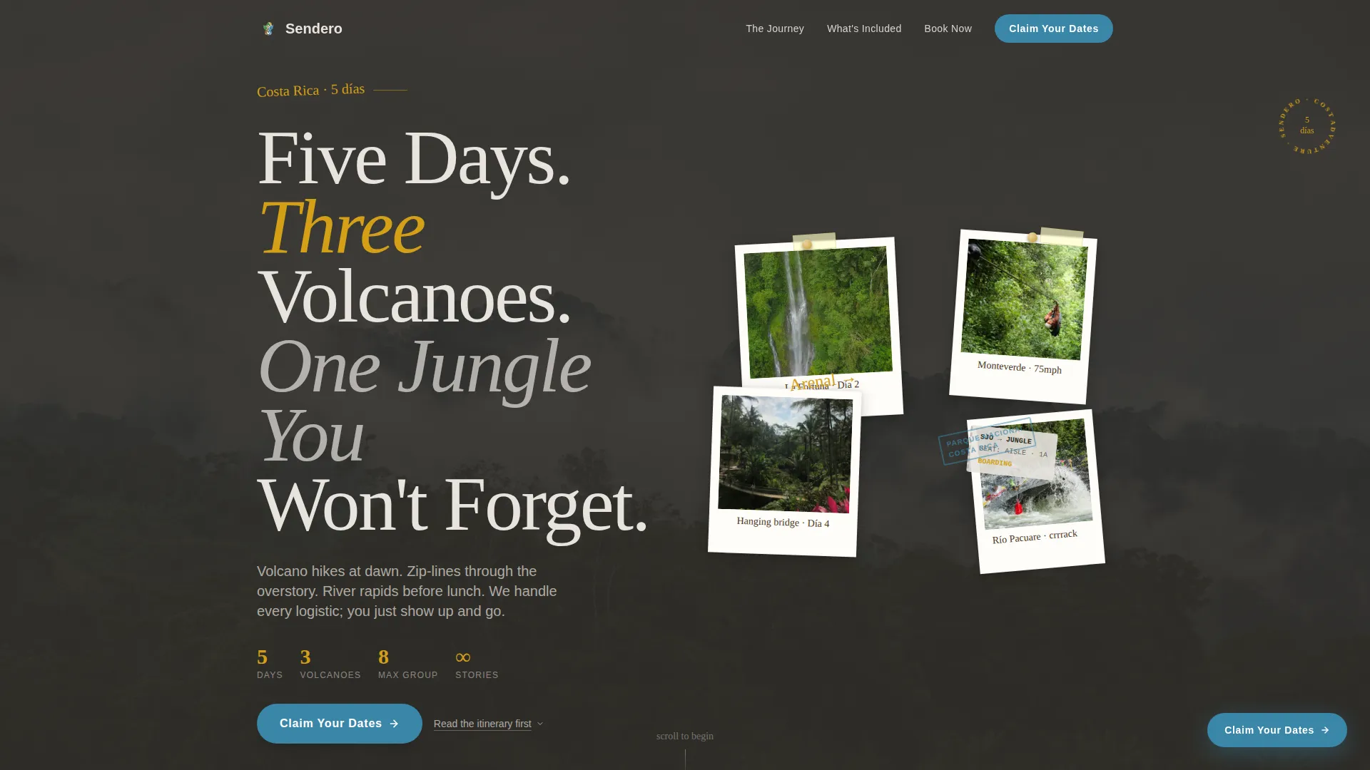Costa Rica Travel Booking Website Template