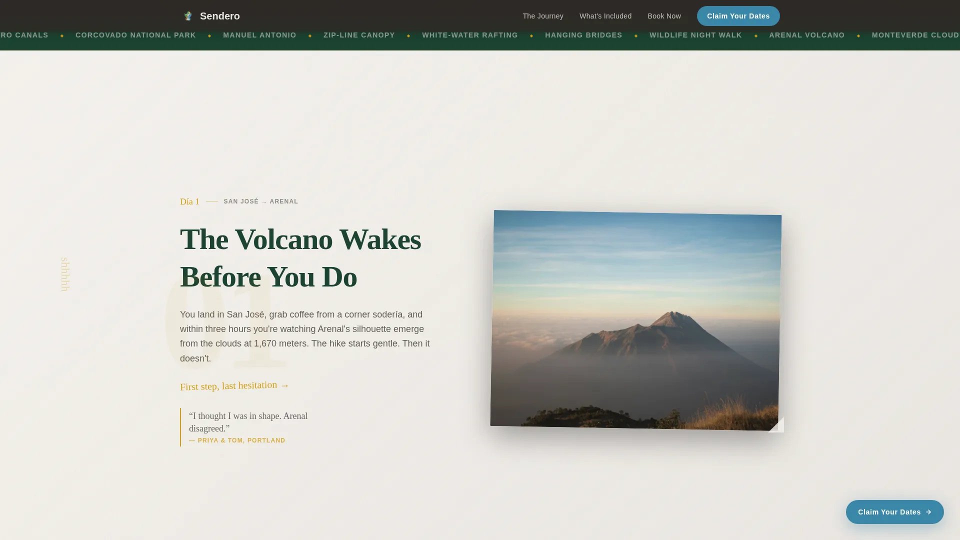 Costa Rica Travel Booking Website Template