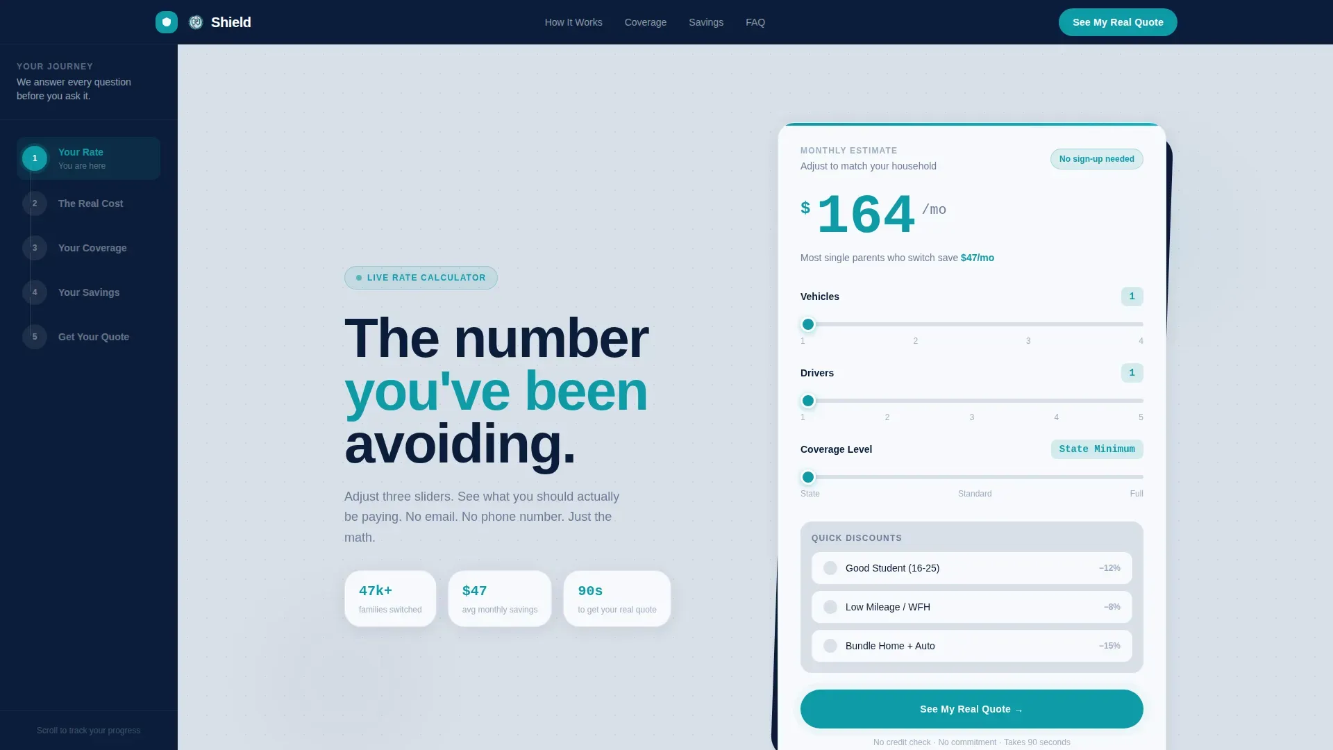 Single Parent Auto Insurance Landing Page Template