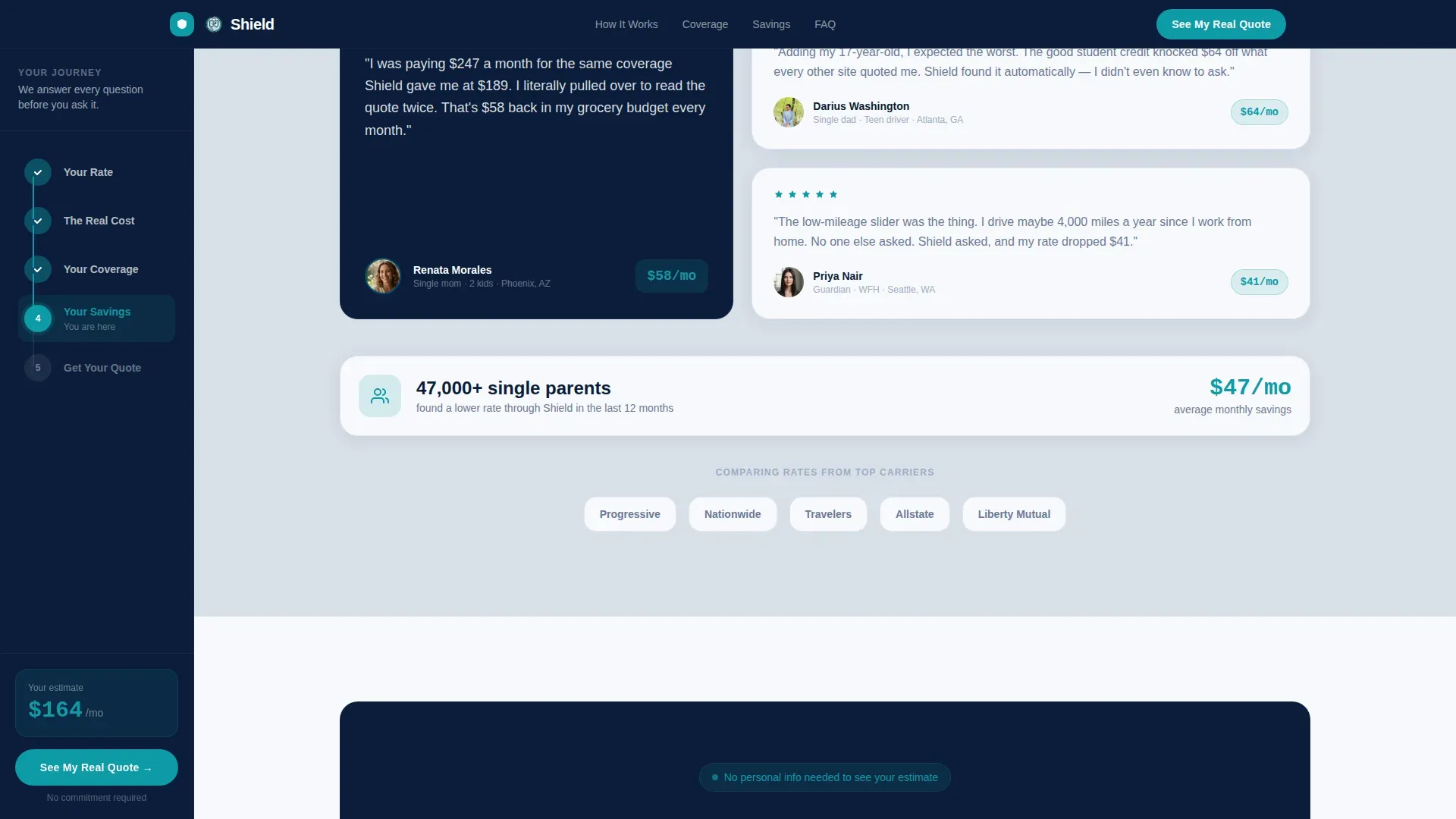Single Parent Auto Insurance Landing Page Template