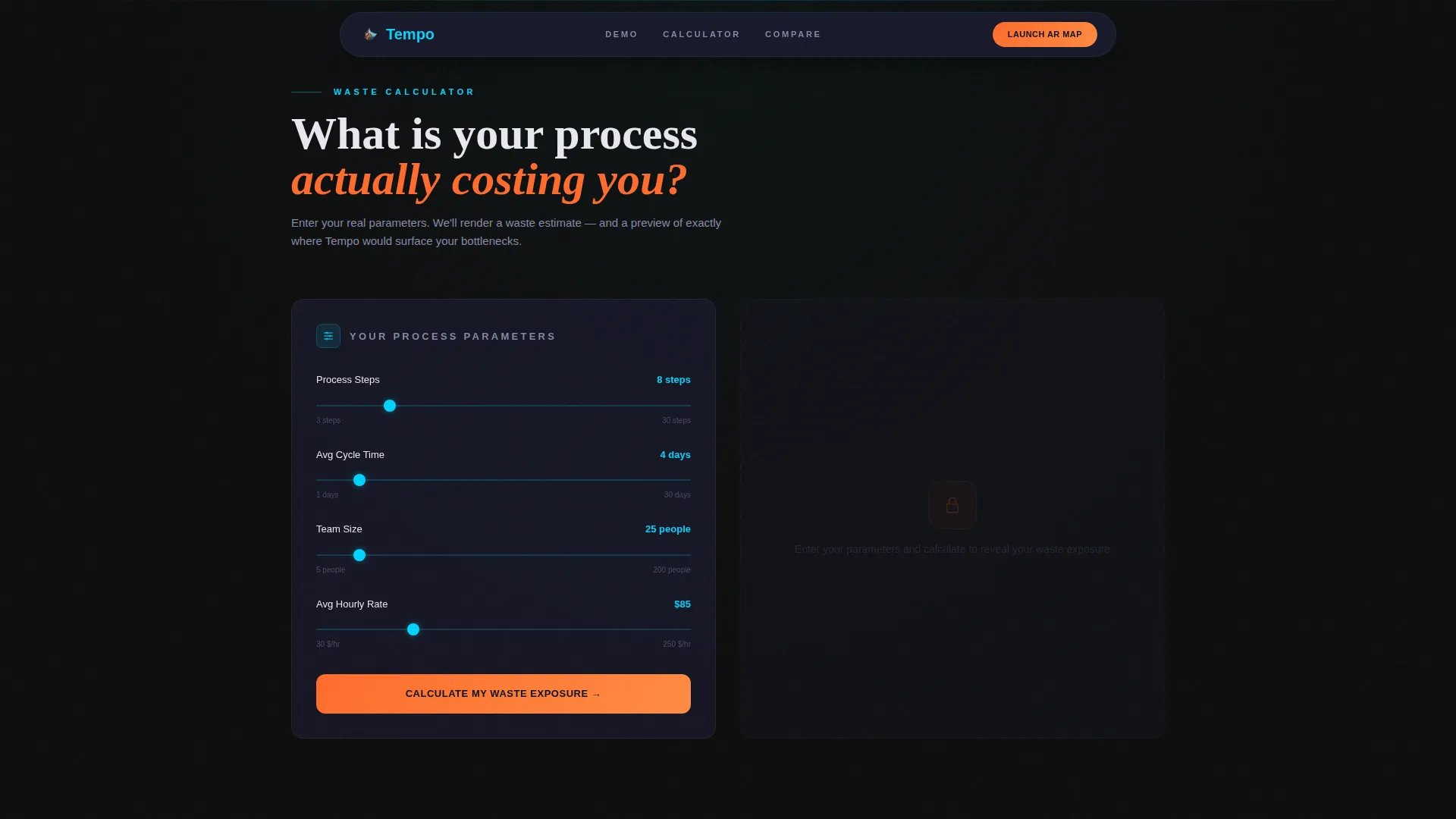 AR-Enhanced Enterprise Software Cost Calculator Website Template