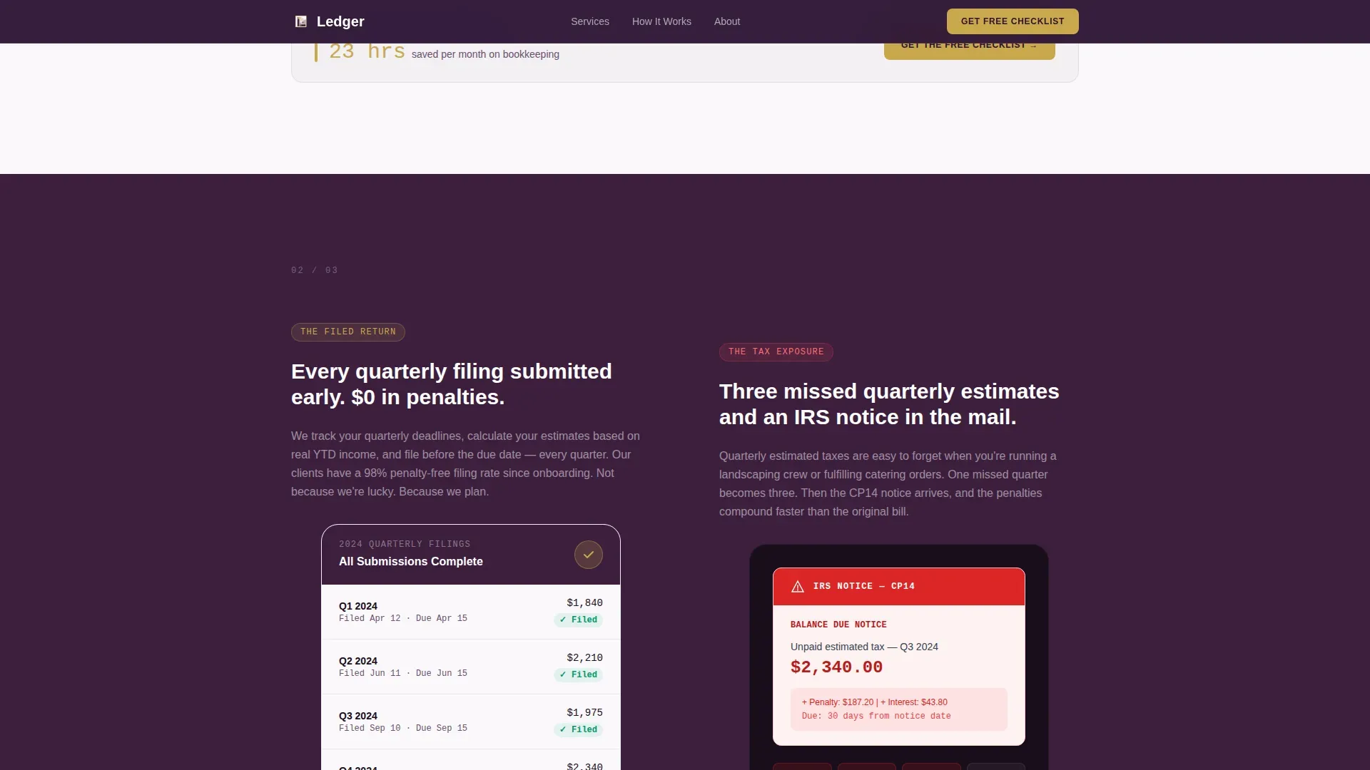 Accounting Business Data Landing Page Template