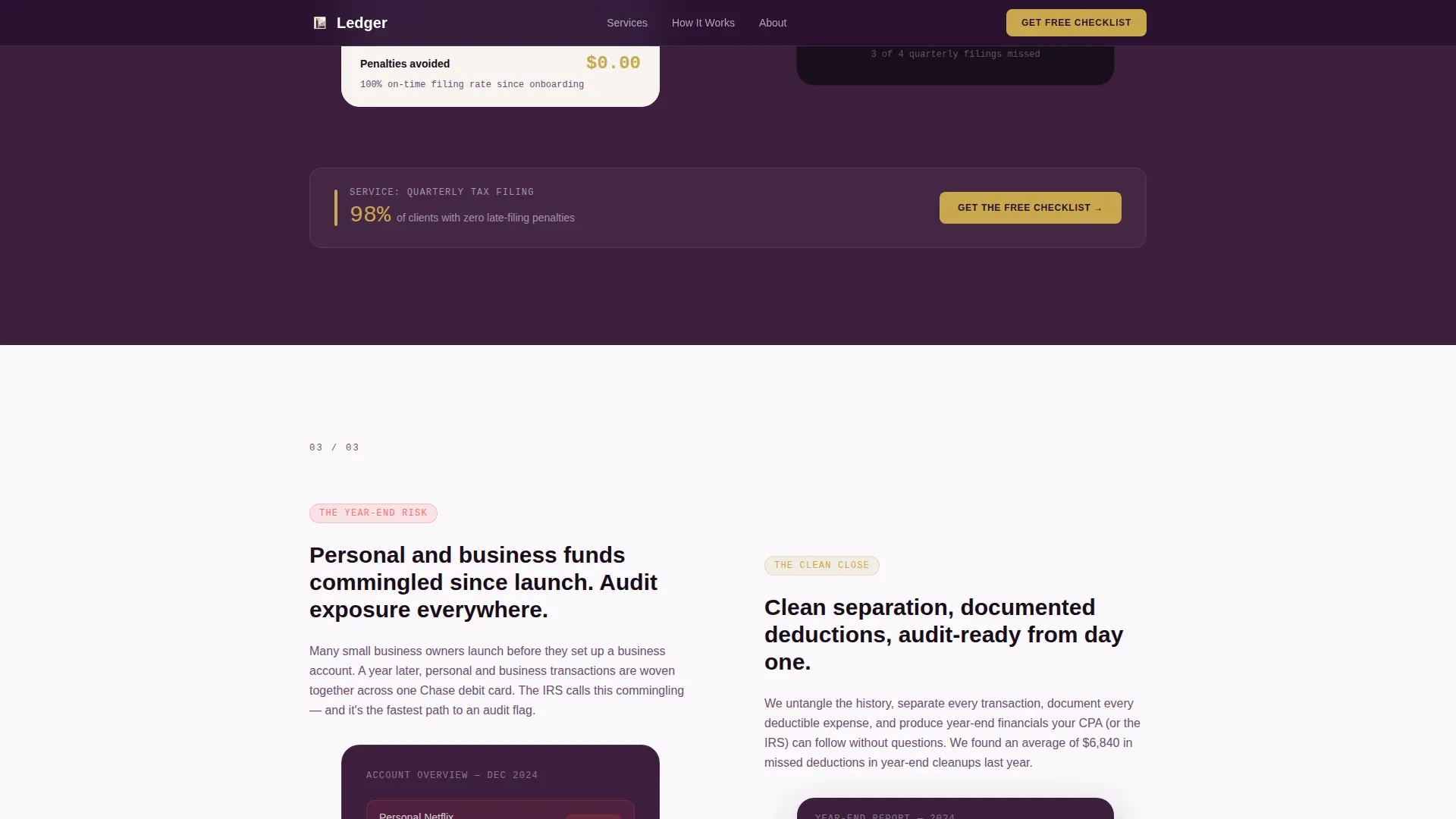 Accounting Business Data Landing Page Template