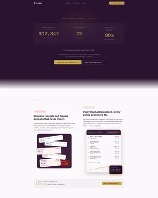 Accounting Business Data Landing Page Template