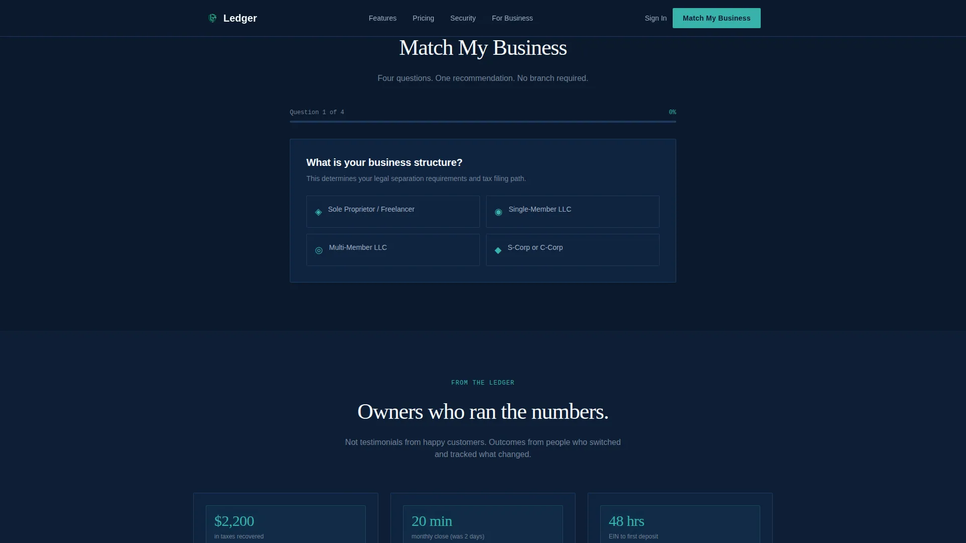 Small Business Checking Landing Page Template