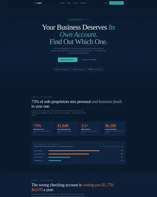 Small Business Checking Landing Page Template