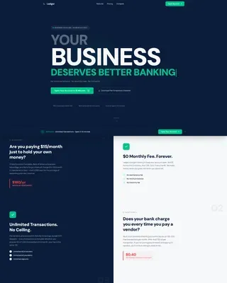 Checking Account Business Landing Page Template