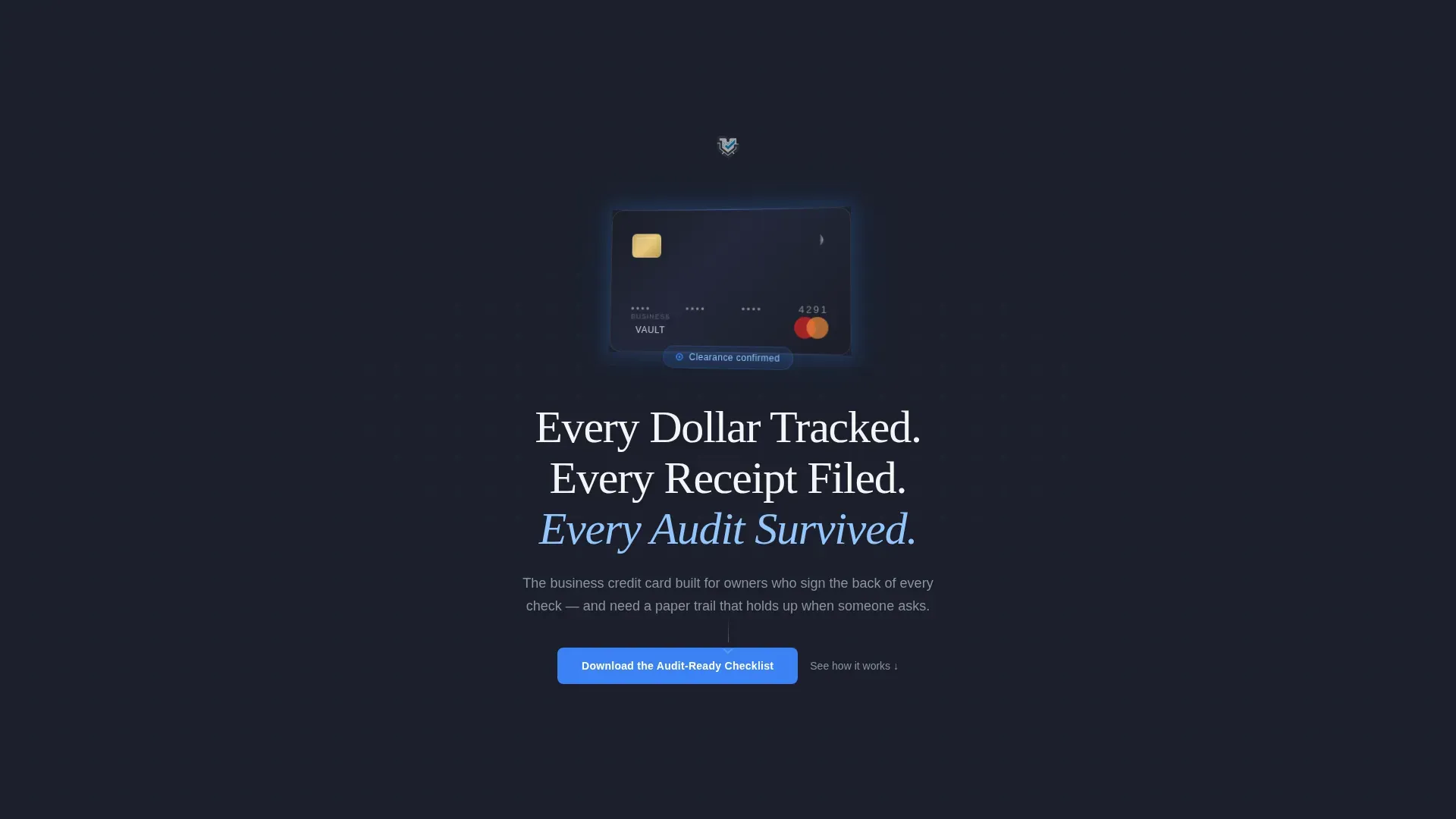 Business Credit Card Landing Page Template
