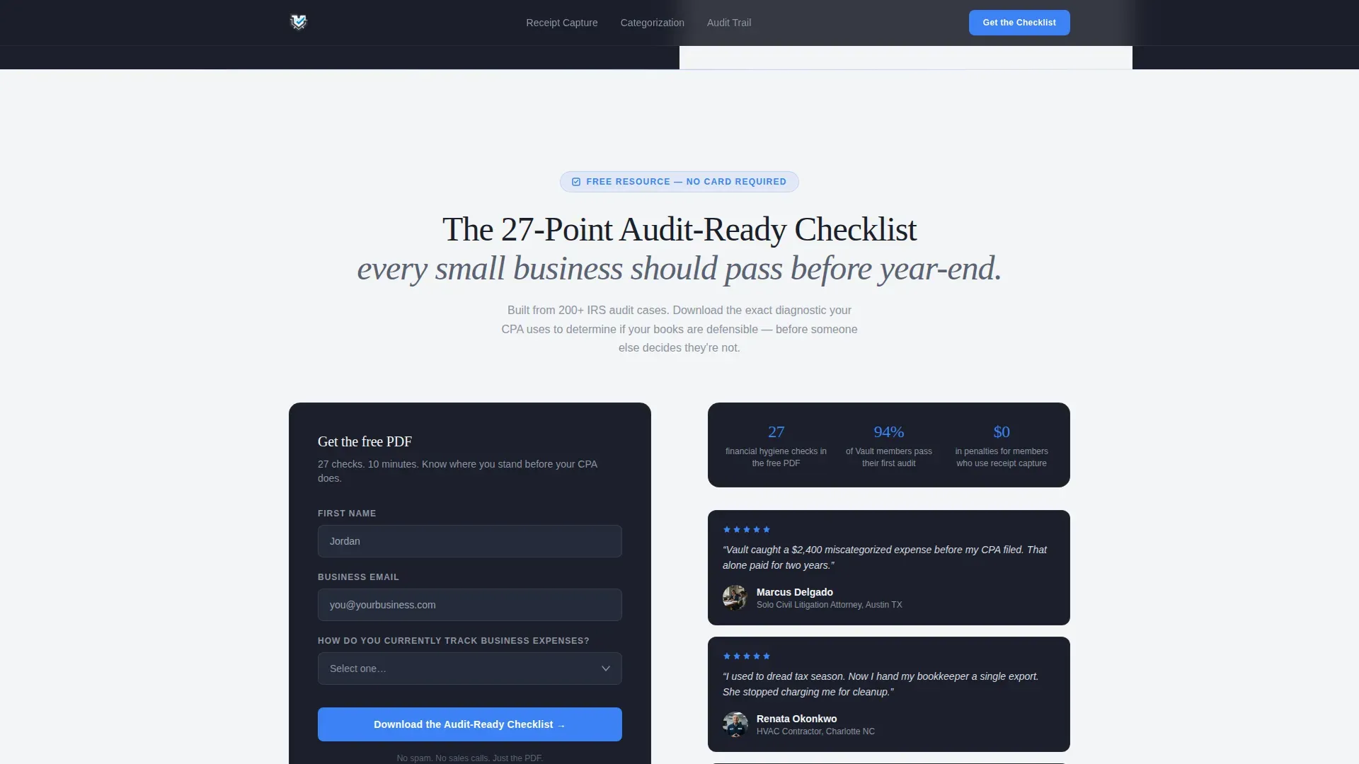 Business Credit Card Landing Page Template