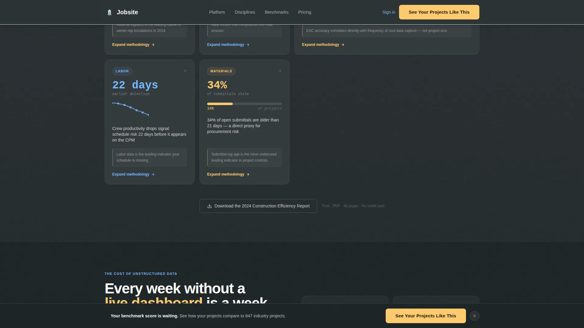 Construction Software & SaaS Cost Calculator Website Template