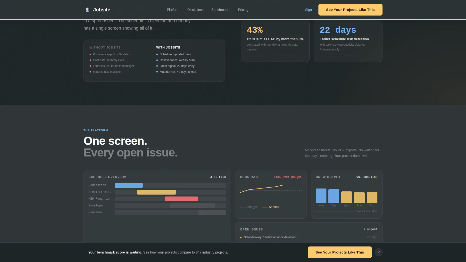 Construction Software & SaaS Cost Calculator Website Template