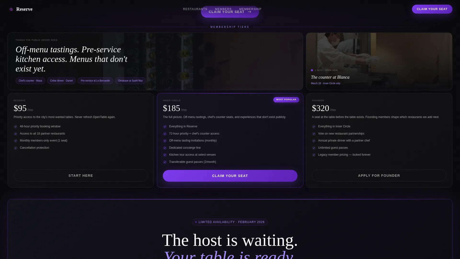 Restaurant Digital Presence Booking Website Template