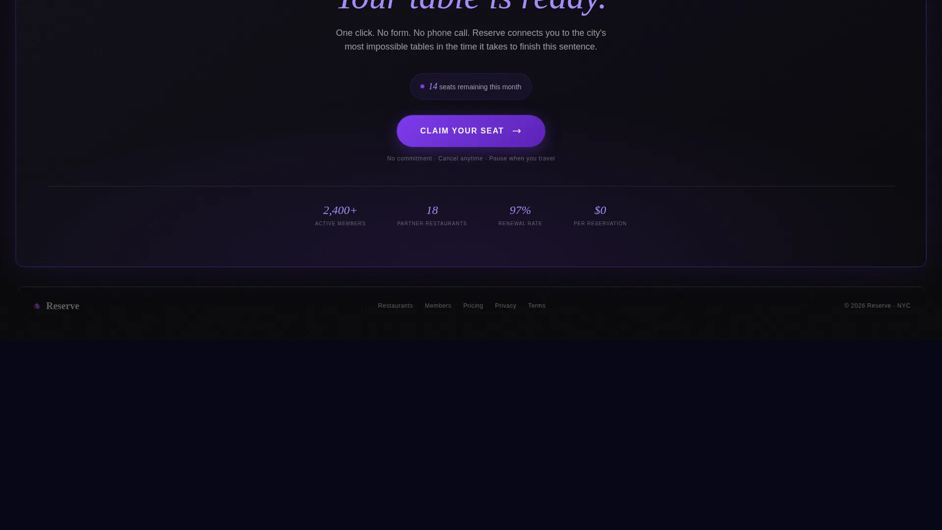 Restaurant Digital Presence Booking Website Template