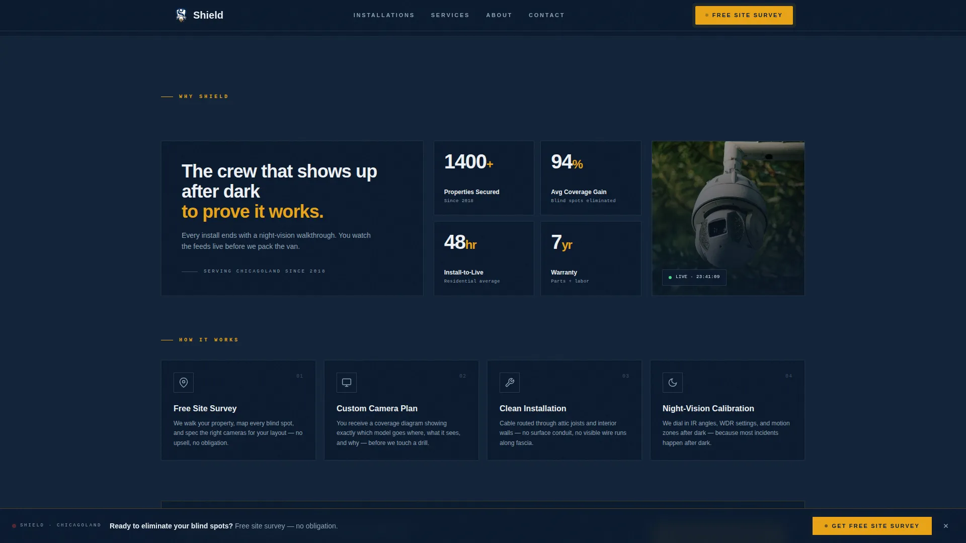 Home Security & Automation Booking Website Template