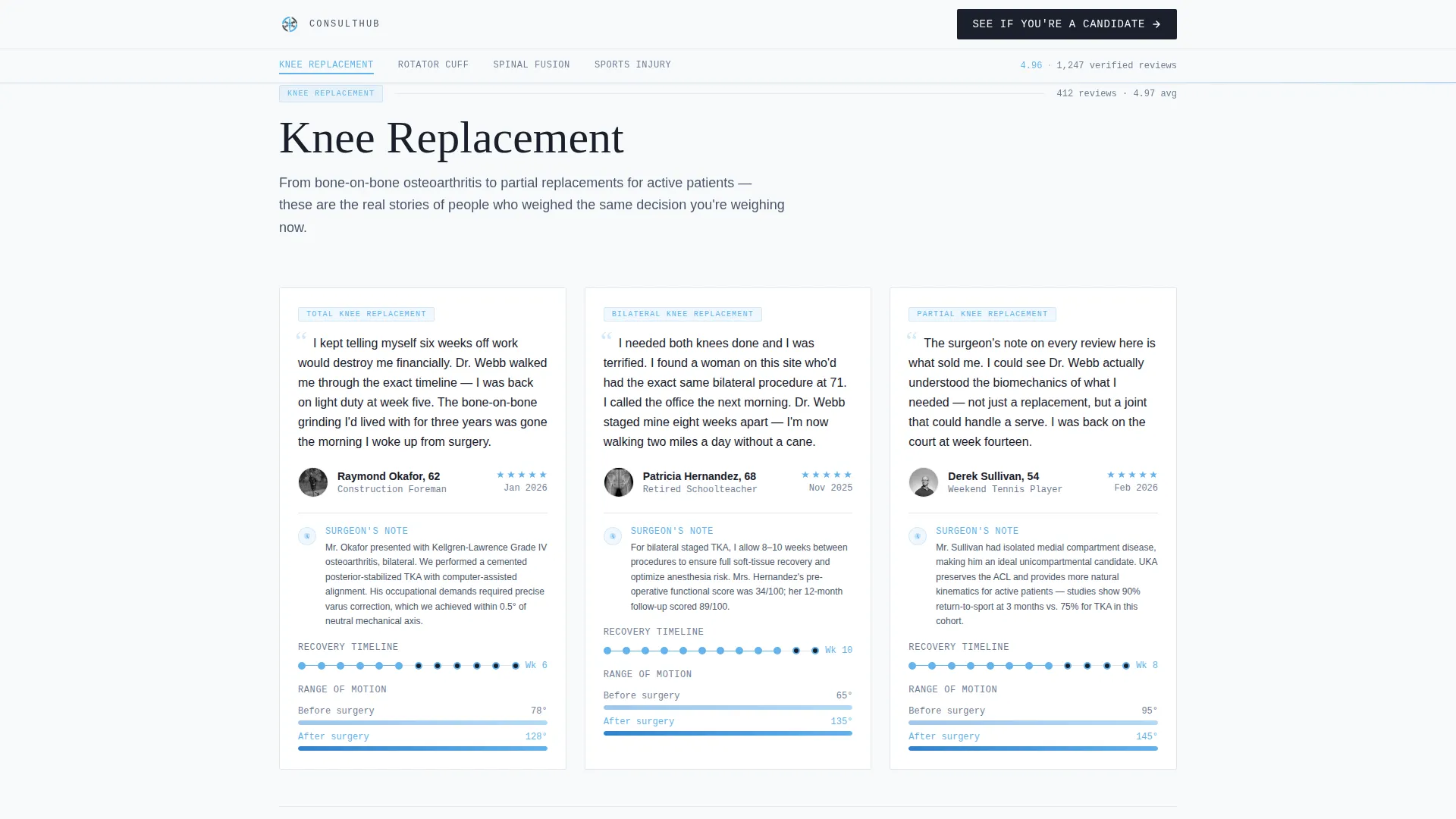 Orthopedic Surgeon Booking Website Template