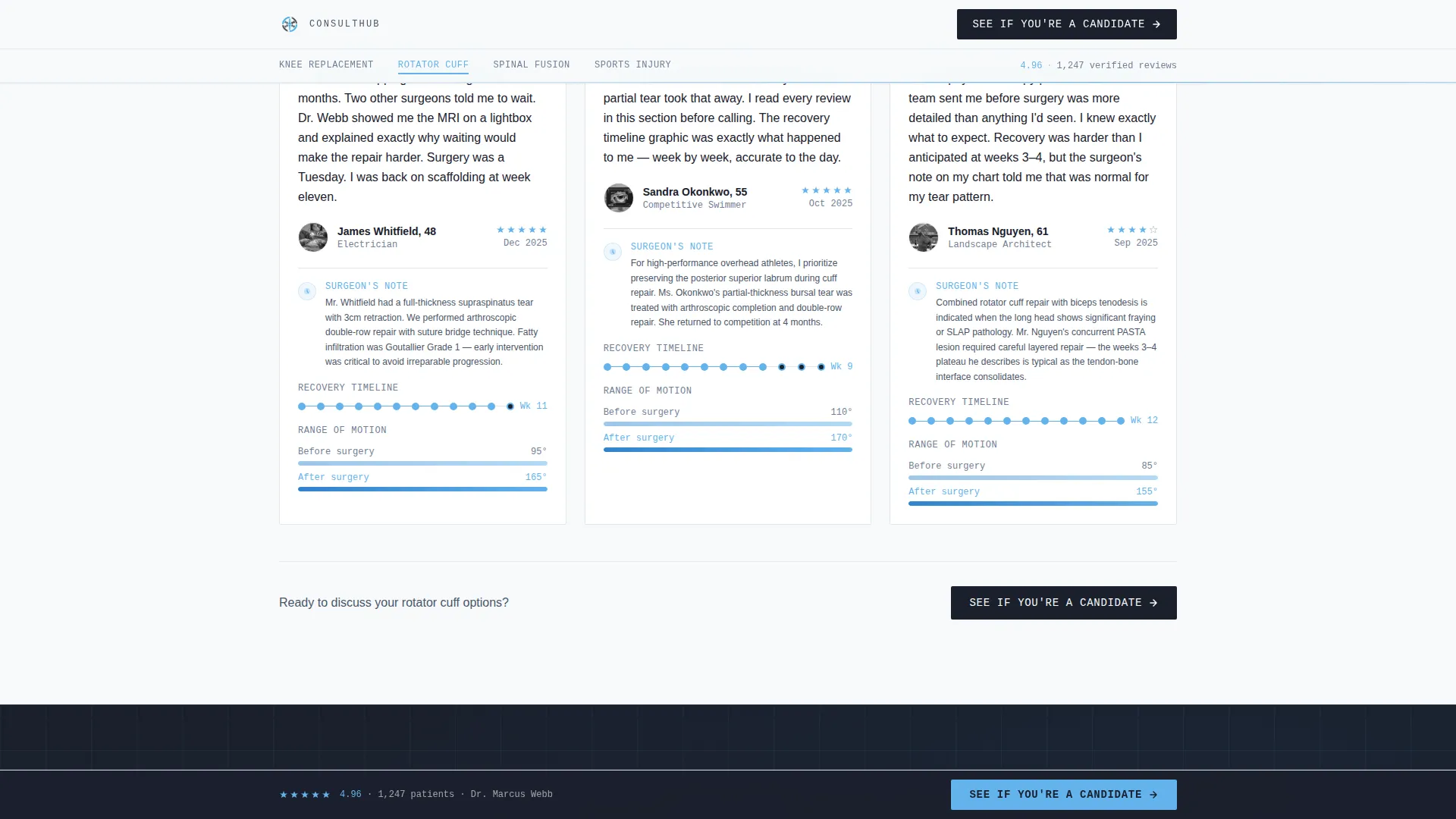 Orthopedic Surgeon Booking Website Template