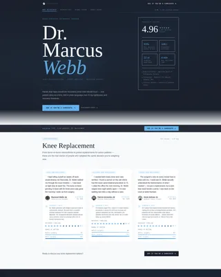 Orthopedic Surgeon Booking Website Template