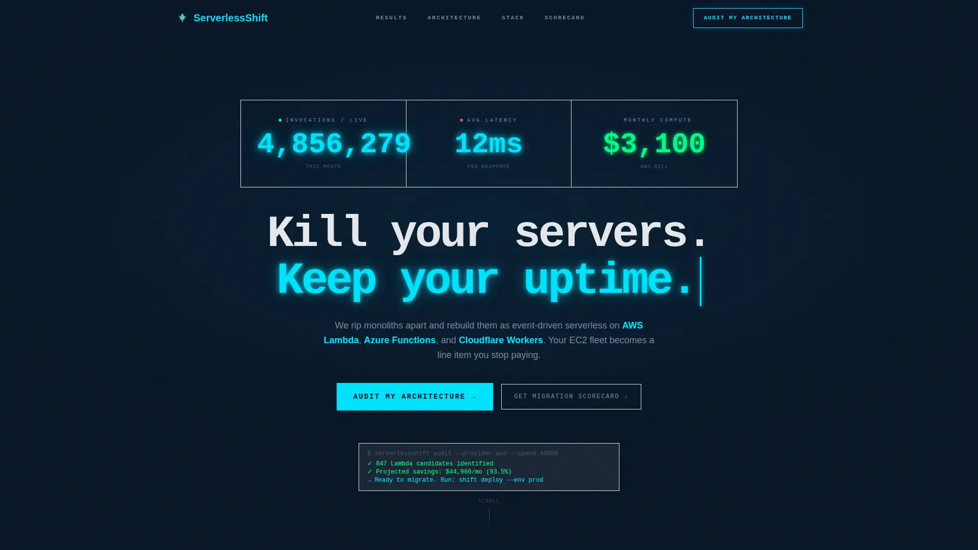 Serverless Computing Technology Professional Website Template