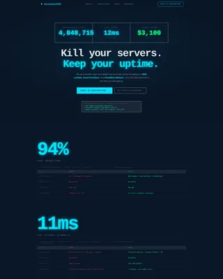 Serverless Computing Technology Professional Website Template