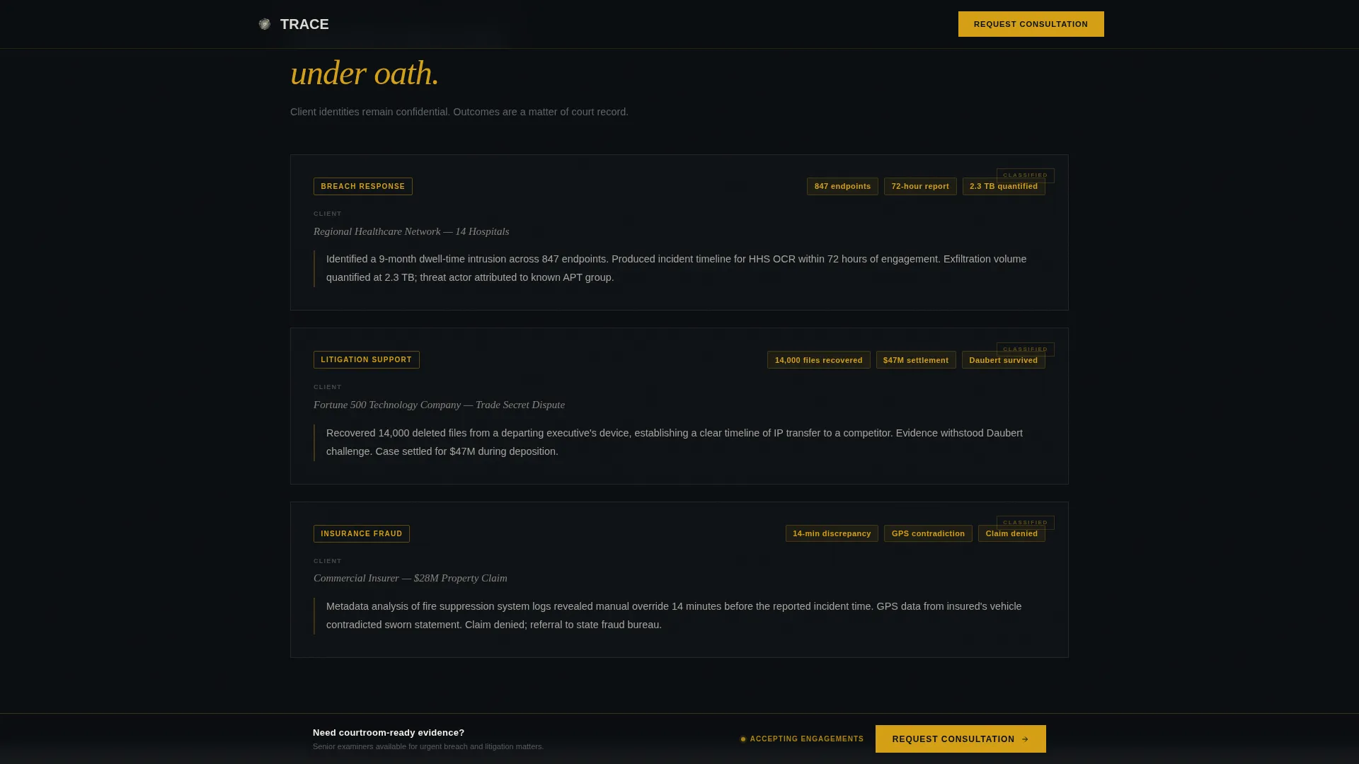 Private Investigation Professional Website Template