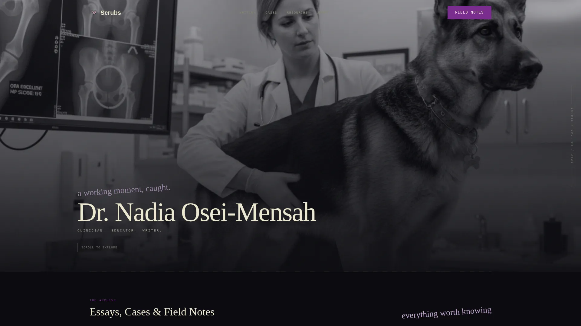 Veterinarian Profile Professional Website Template
