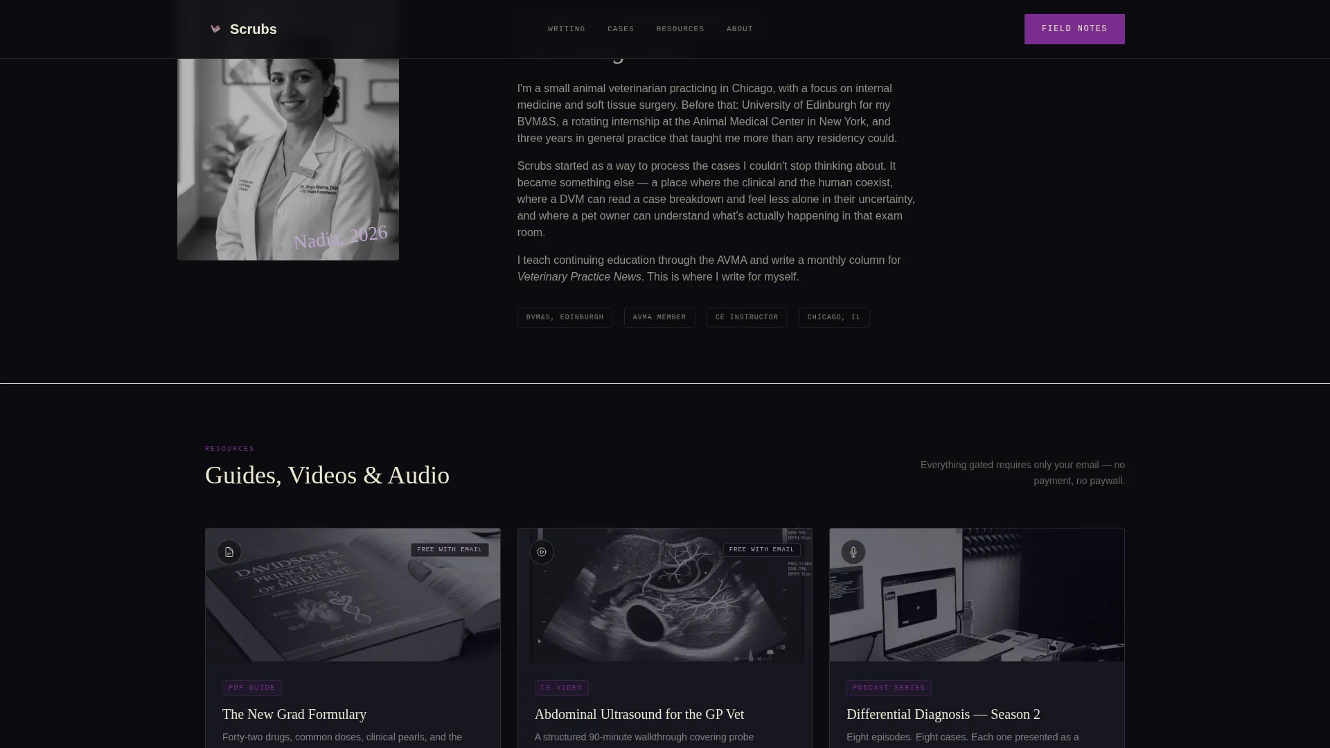 Veterinarian Profile Professional Website Template