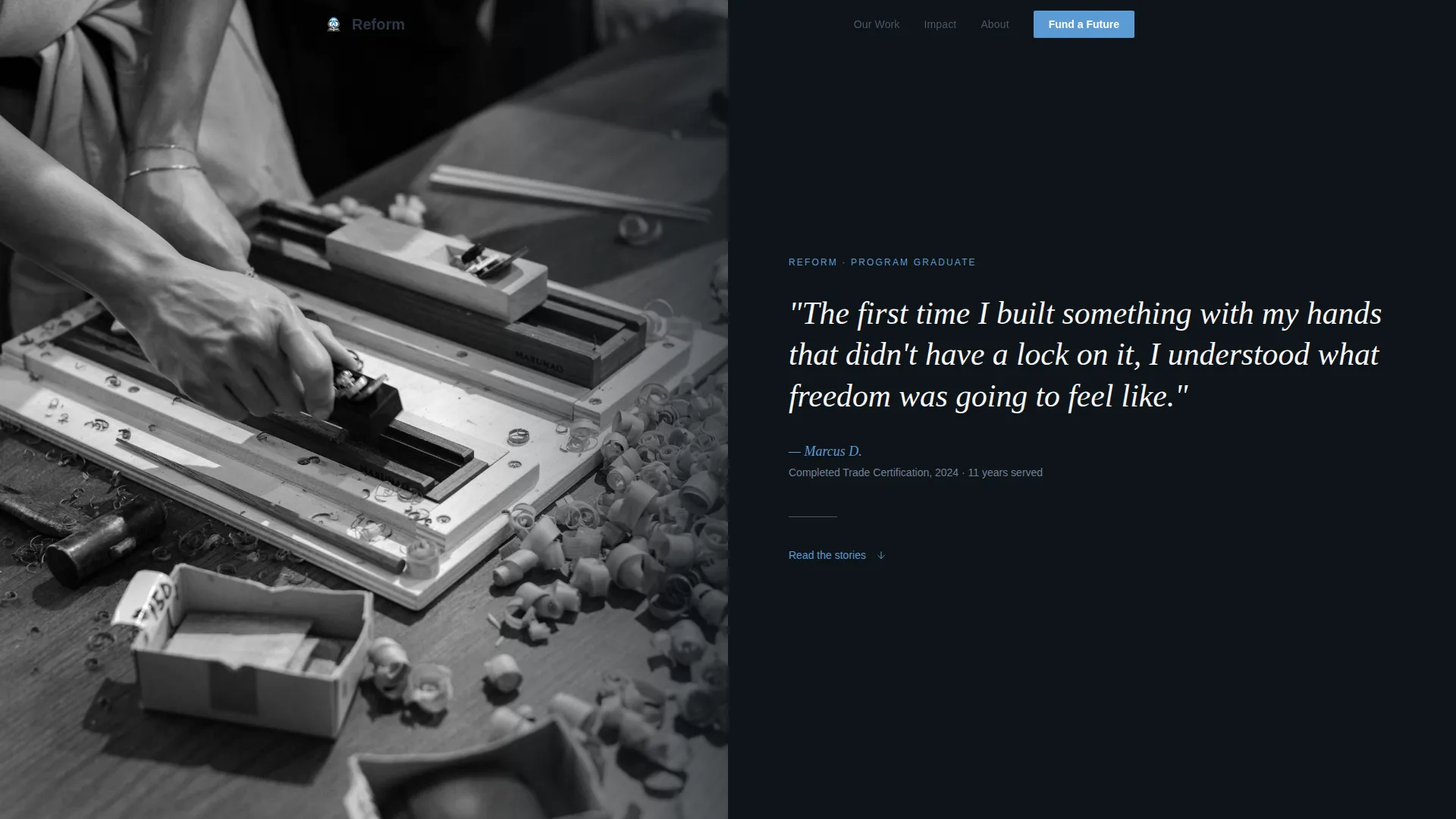 Prison Reform Nonprofit Blog Website Template