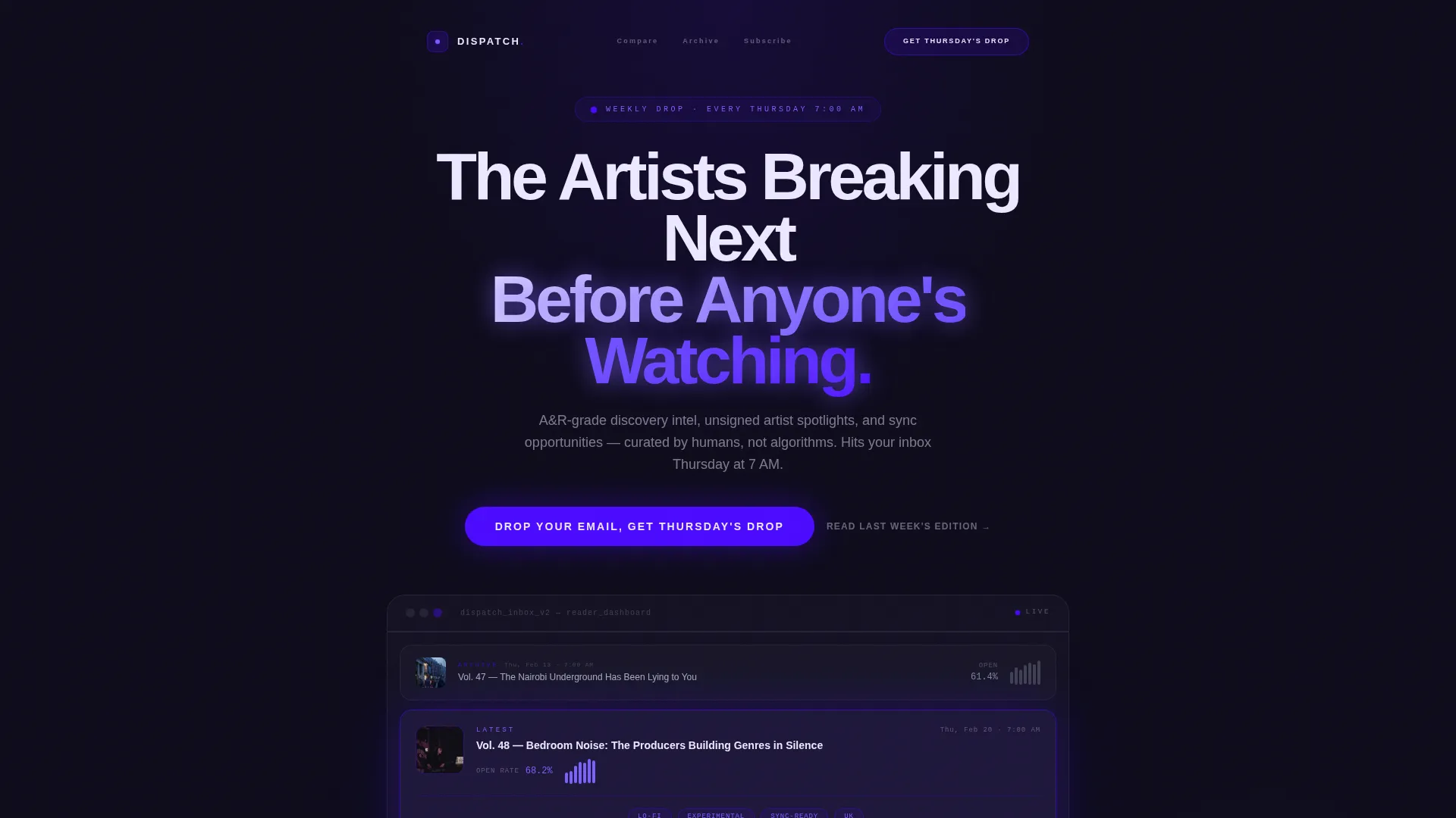 Music Digital Presence Reviews Website Template