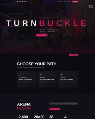 Wrestling Booking Website Template