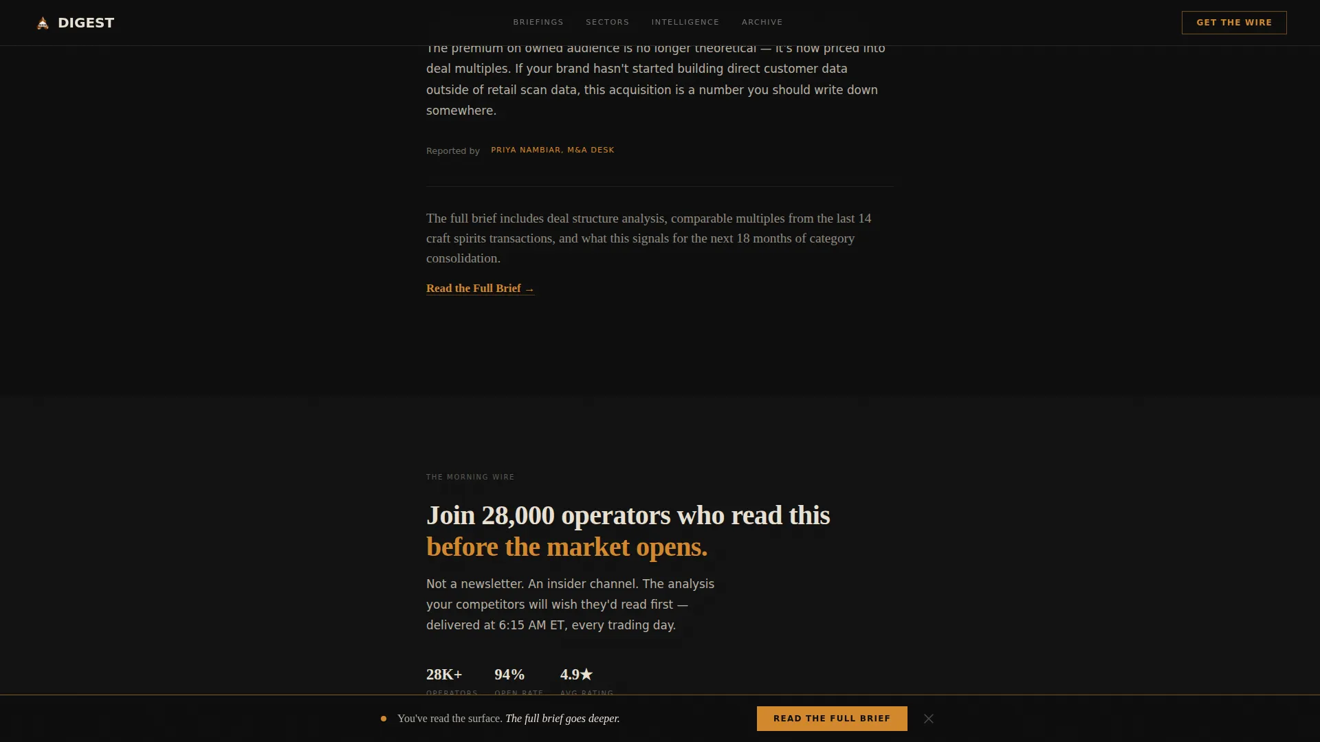 Food & Beverage Blog & Media Blog Website Template