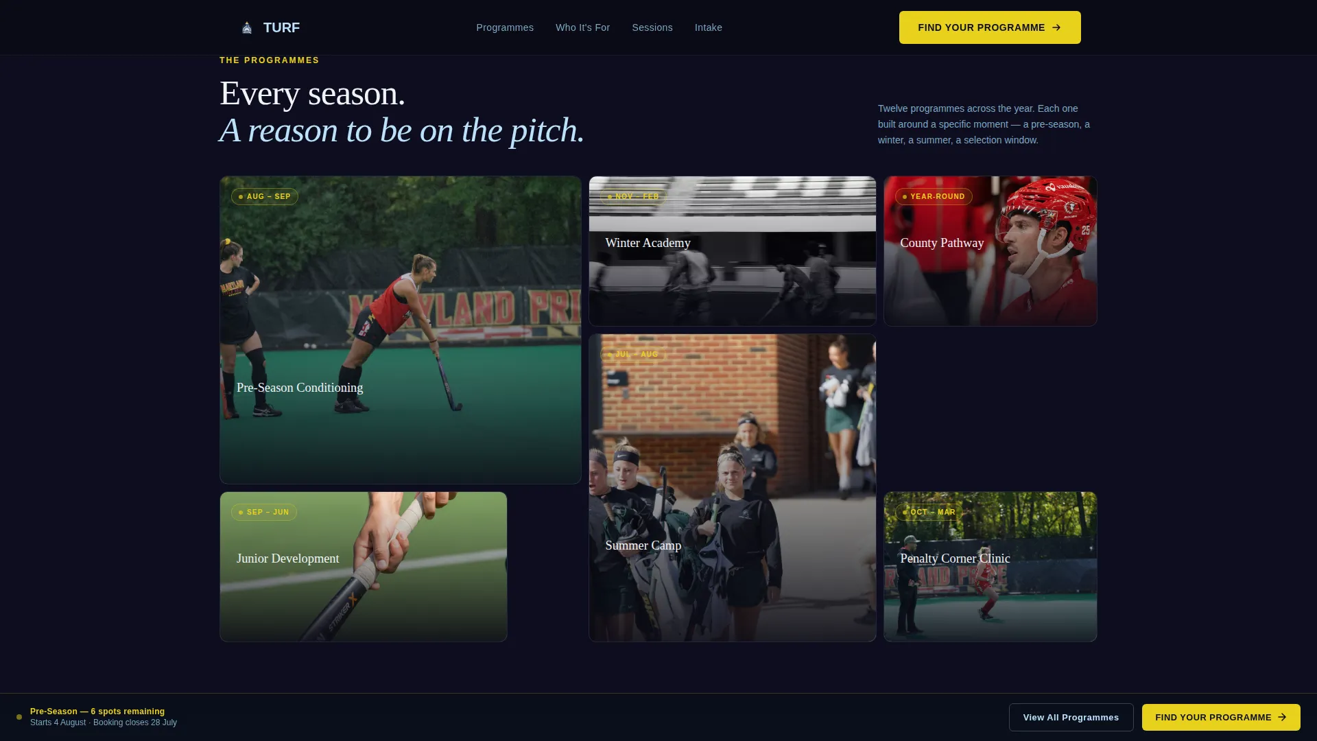 Field Hockey Coaching Landing Page Template
