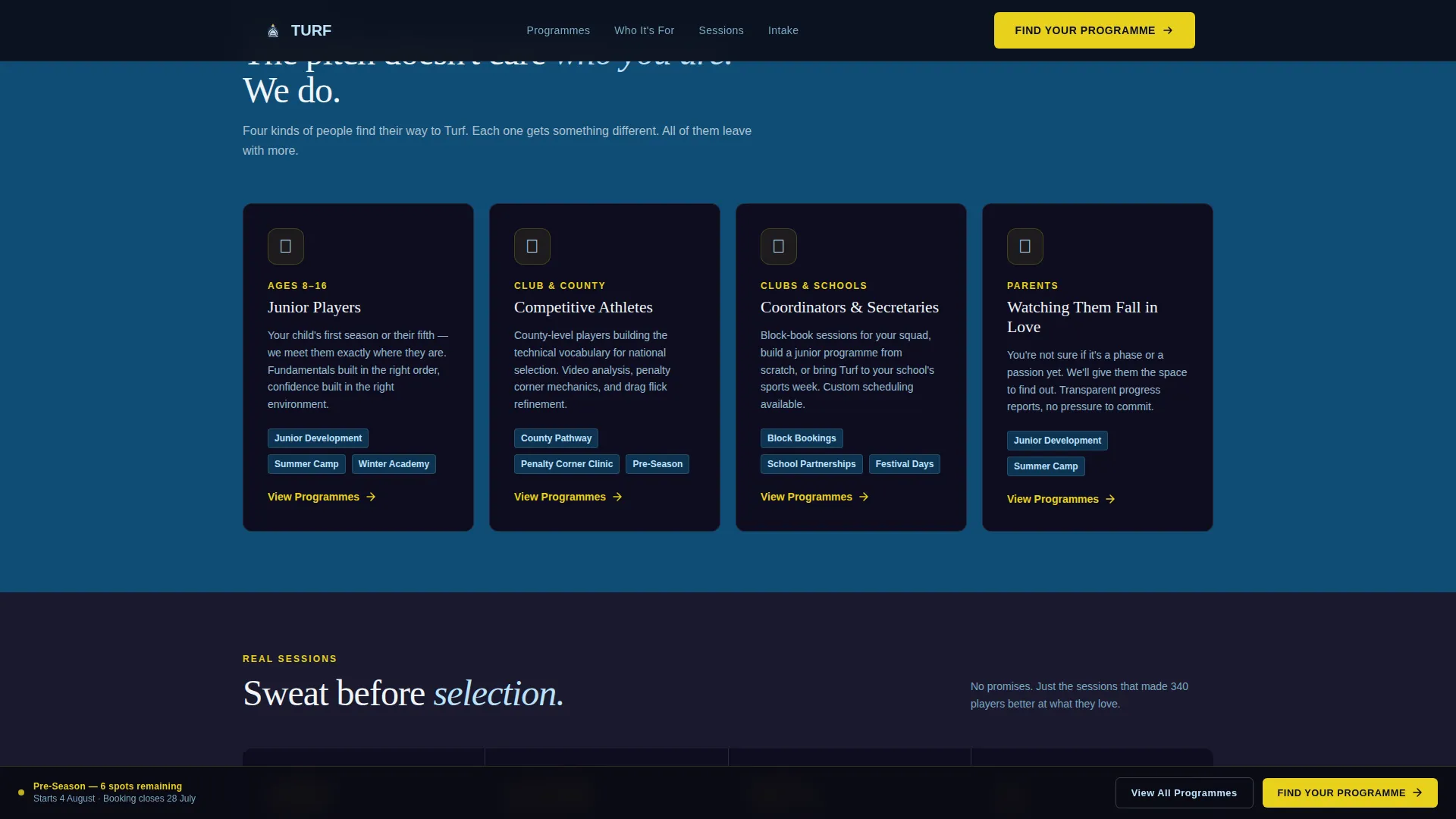 Field Hockey Coaching Landing Page Template