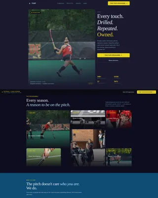 Field Hockey Coaching Landing Page Template