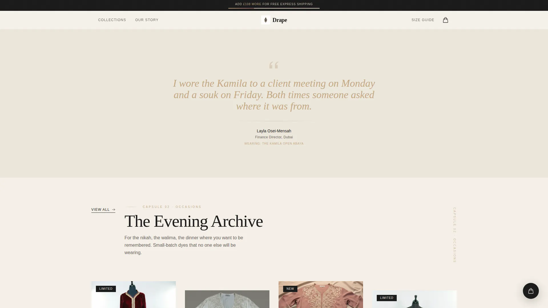 Middle Eastern Specialty Retail Blog Website Template
