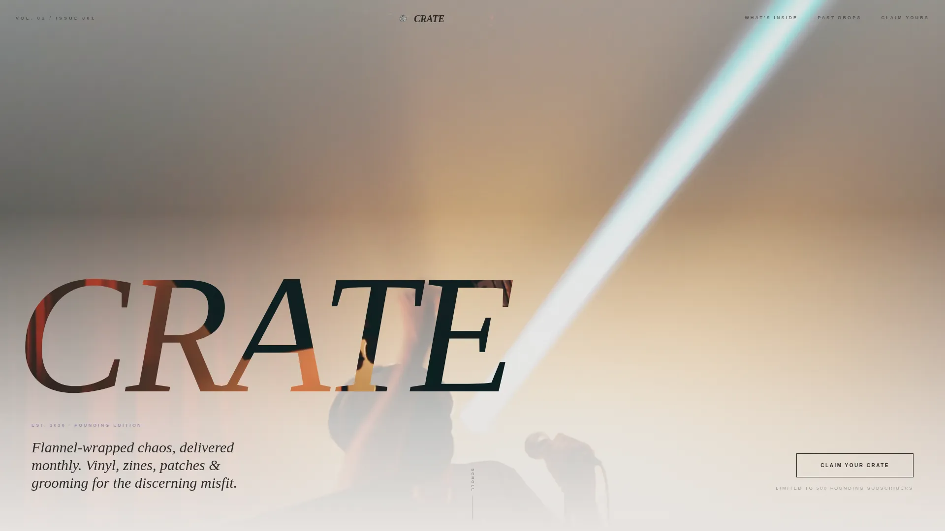Grunge Fashion Pre-Launch Website Template