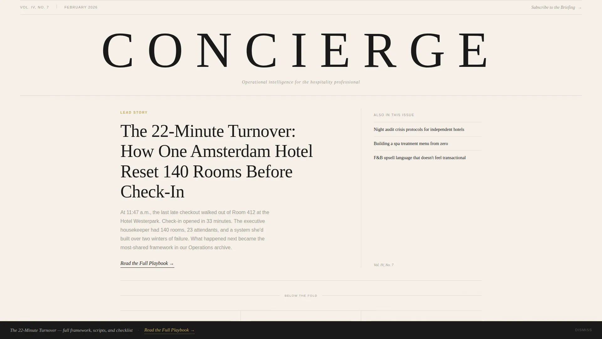 Hospitality Blog & Media Portfolio Website Template