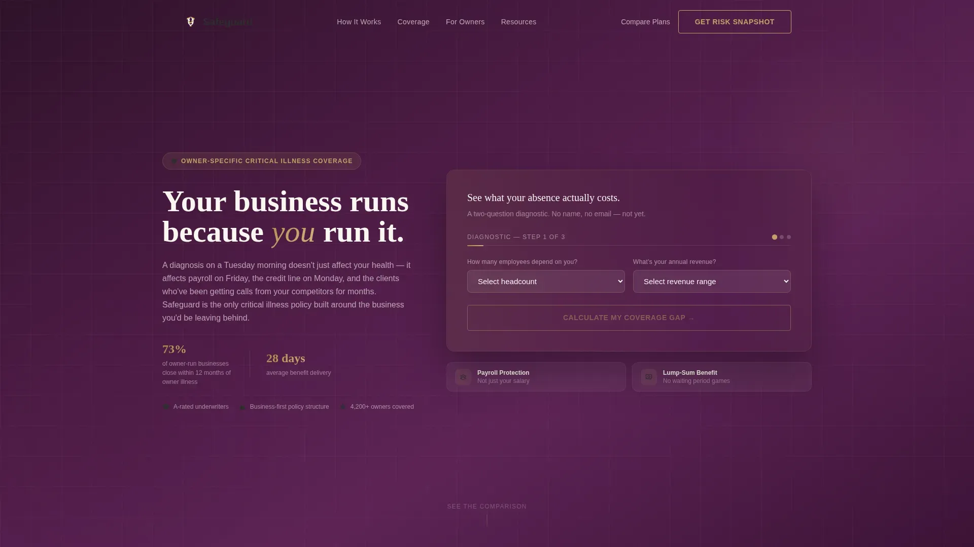 Advanced Small Business Owner Insurance Comparison Website Template