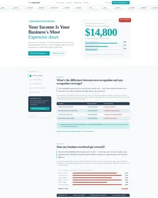 Advanced Small Business Owner Insurance FAQ & Common Questions Website Template