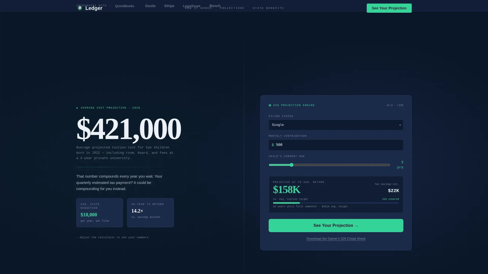 Smart 529 Savings Landing Page Template for Small Business Owners