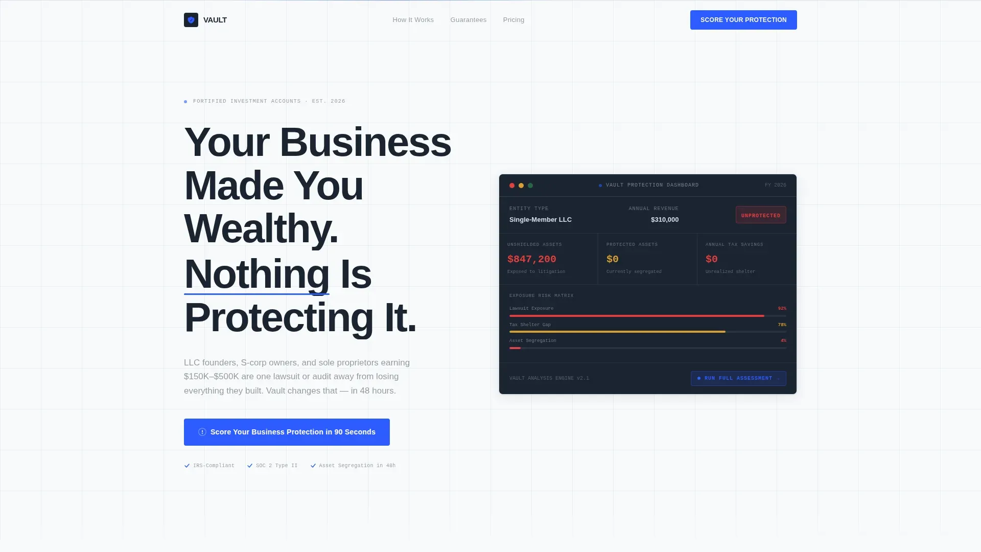 Investment Account Business Landing Page Template