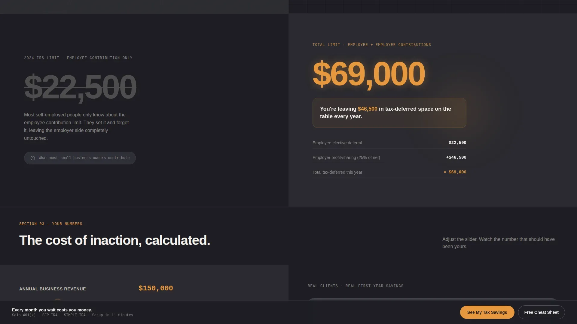 Scalable Startup Retirement Landing Page Template